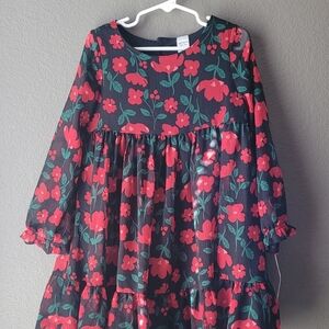 Carter's Black and Red Floral Kids Dress